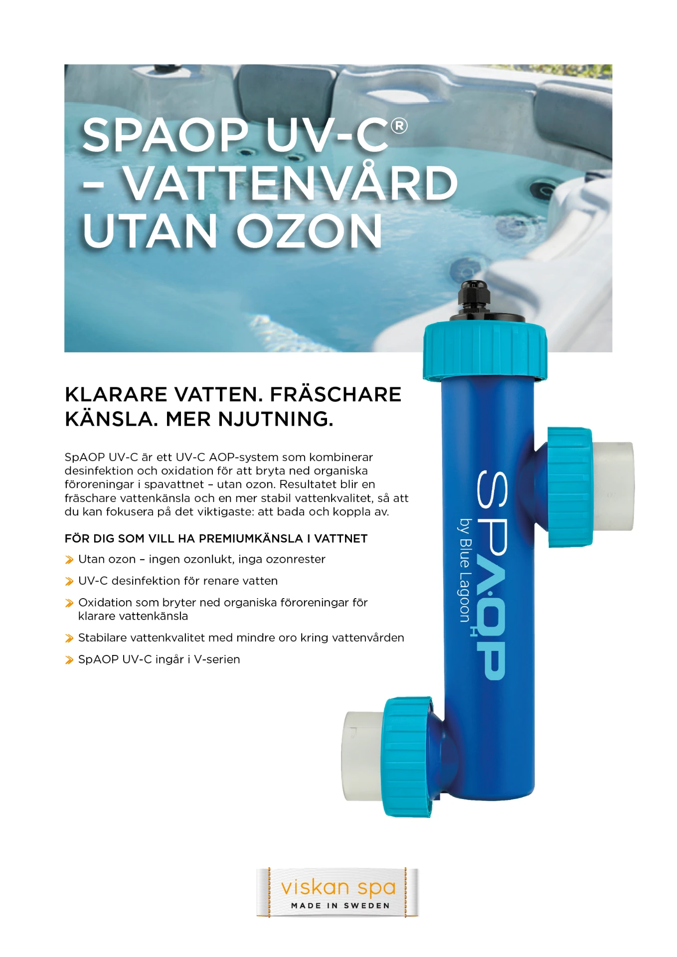 Produktblad: SpAOP UV-C, vattenvård utan ozon
